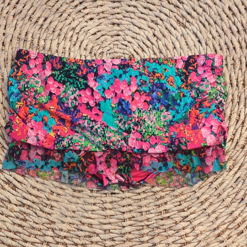 Kenneth Cole Vibrant Pink Skirt with Multicolor Trim